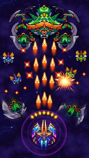 Gameplay screenshot 1 from Galaxiga: Galaxy Arcade Game - Arcade game